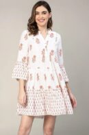 OXOLLOXO Women Floral Print Fit & Flare Dress